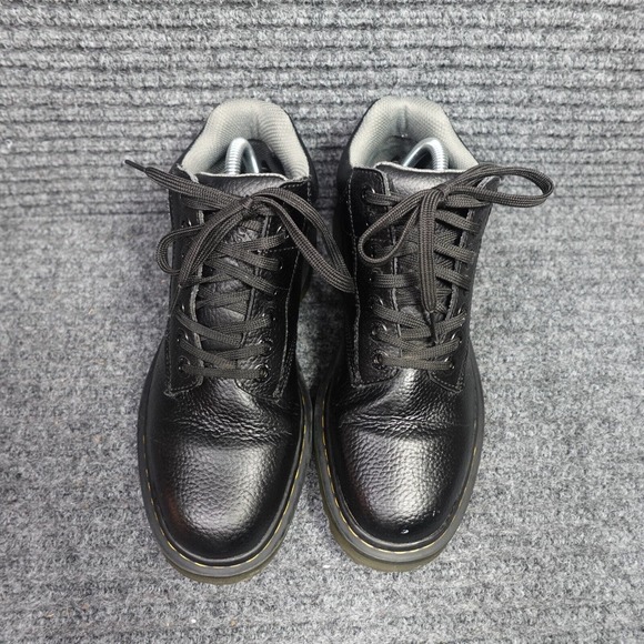 DR. MARTENS Boots Mens 8 M Black Harrisifeld Air Cushion Soles Leather - Picture 5 of 11